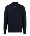 Barbour Essential Tisbury Half Zip Jumper In Blue