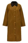 Barbour Long Raglan Sleeve Jacket With Side Pockets In Brown