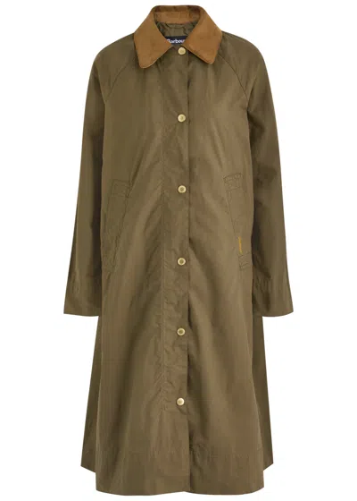 Barbour Ettie Waxed Cotton Jacket In Green