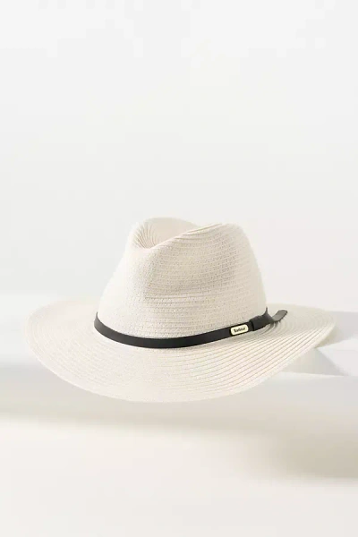 Barbour Evelyn Trilby Woven Hat In White