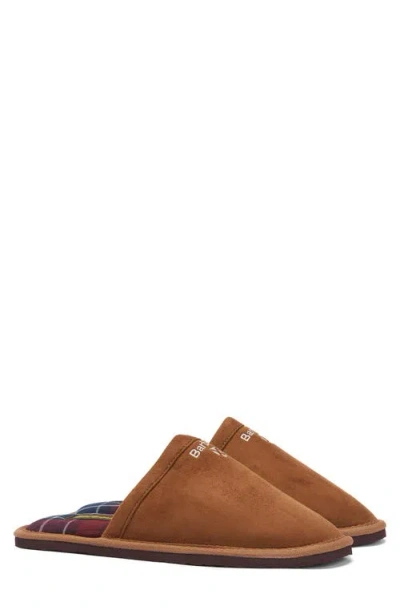 Barbour Everitt Sueded Mule Slipper In Camel
