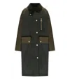 Barbour Singled Breasted Zip Detailed Coat In Green