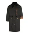 Barbour 'evette' Dark Brown Waxed Cotton Parka In Brown