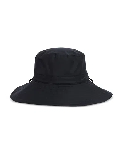 Barbour Evie Black Bucket Hat In Dark Navy