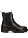 Barbour Womens Black Evie Logo-plaque Leather Ankle Boots In Black
