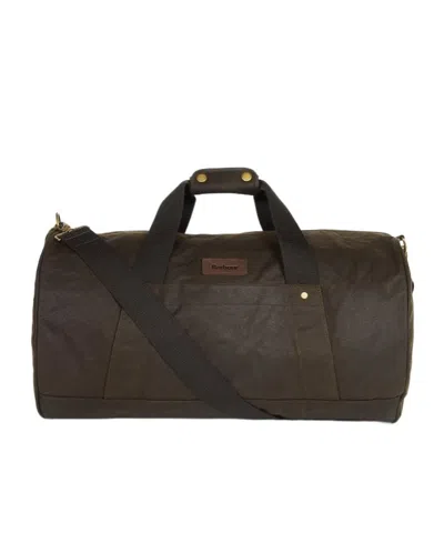 Barbour Explorer Wax Duffel Bag In Green