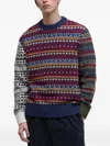 Barbour Fairisle-patterned Sweater In Blue
