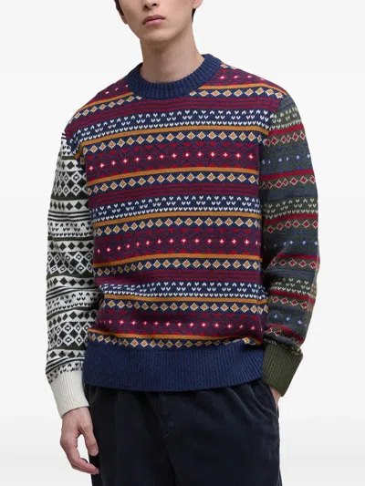 Barbour Fairisle-patterned Sweater In Blue