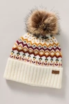 Barbour Fairisle Pom Pom Beanie In White