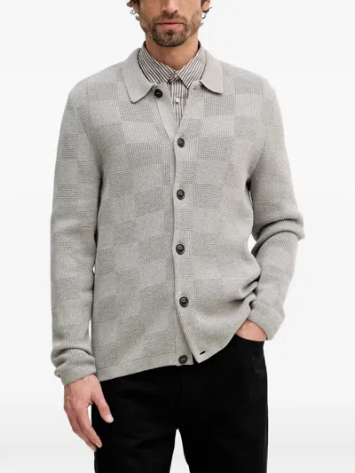 BARBOUR FALTON CHECK BUTTON CARDIGAN