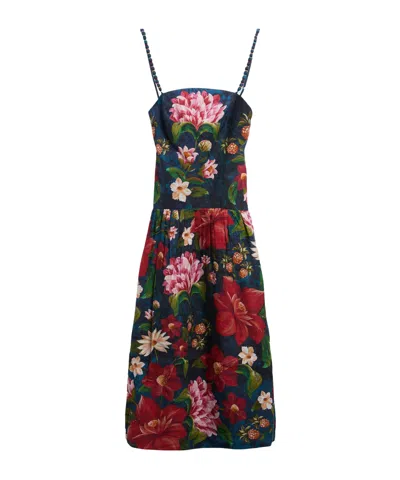 Barbour Farm Rio Wild Flower Midi Dress In Multi
