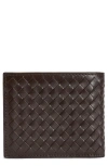 Barbour Farne Rfid Woven Leather Bifold Wallet In Brown