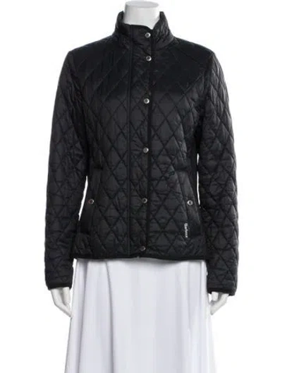 Pre-owned Barbour Faux Fur Coat In Blue