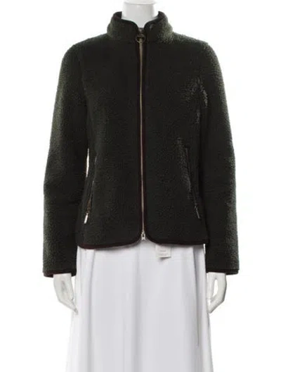 Pre-owned Barbour Faux Fur Jacket In Green