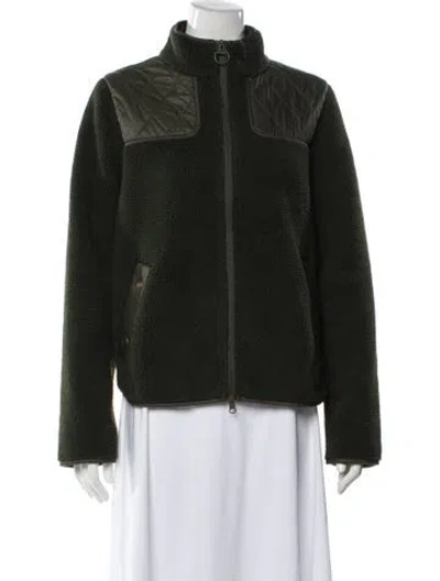Pre-owned Barbour Faux Fur Jacket In Green
