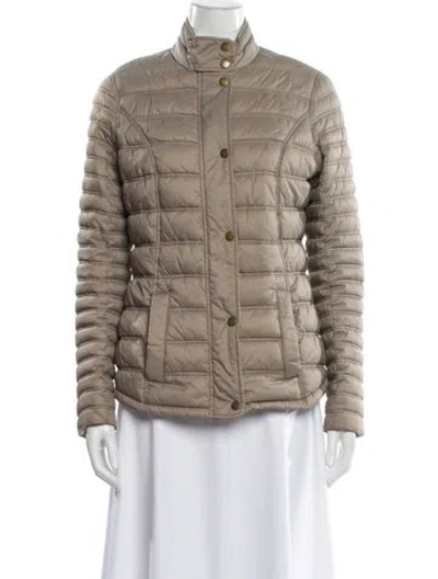 Pre-owned Barbour Faux Fur Jacket In Neutral