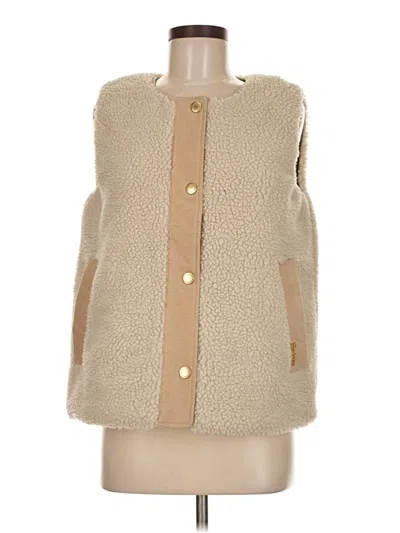 Pre-owned Barbour Faux Fur Vest In Brown