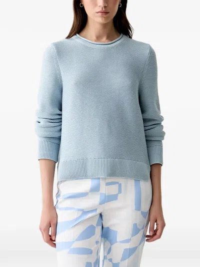 Barbour Fawley Ribbed-knit Cotton Sweater In Gray