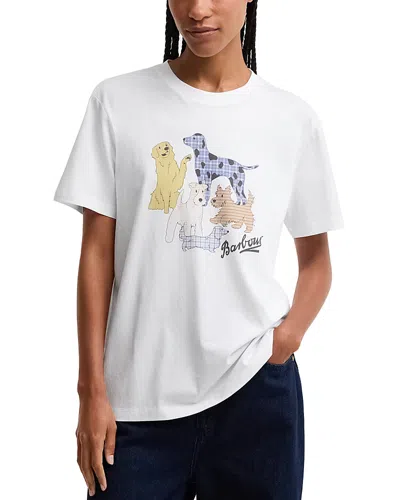 Barbour Fawley Dog Cotton Graphic Tee In Black