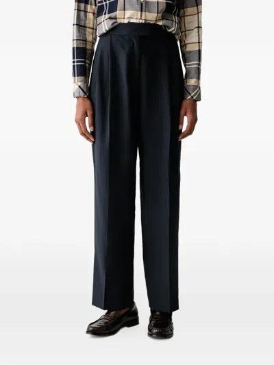 Barbour Fawne Straight-leg Trousers In Blue