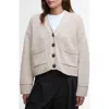 Barbour Faye Cotton & Wool Blend Cardigan In Neutral