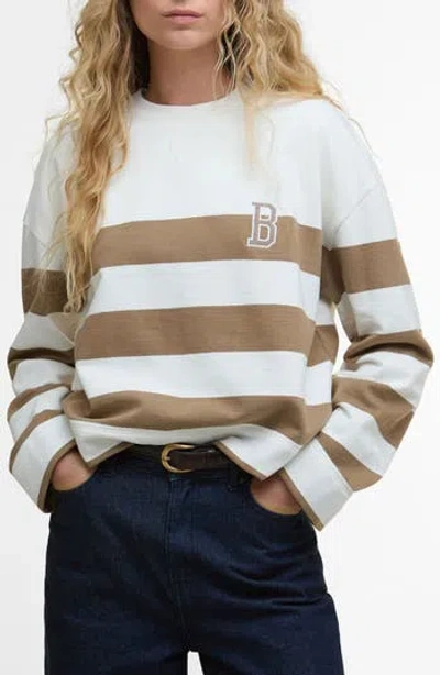 Barbour Faye Stripe Sweatshirt In Black