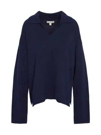 Barbour Fearne Knitted V-neck Sweater In Blue