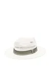Barbour Fedora Hat With Strap Detailing And Wide Brim