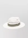Barbour Fedora Hat With Strap Detailing And Wide Brim