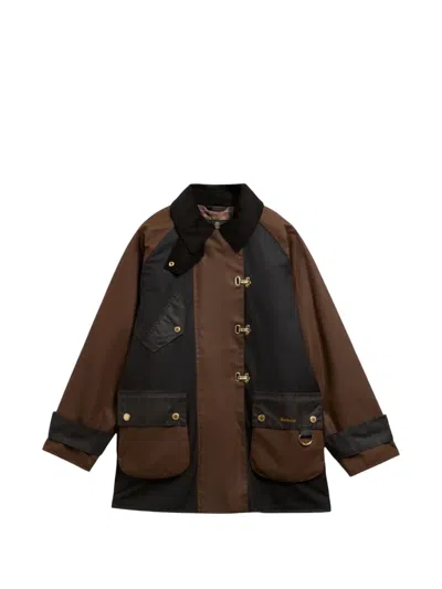 Barbour Felton Waxed Cotton Jacket In Brown