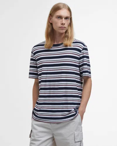 Barbour Feltwell Stripe Mens T-shirt In Blue
