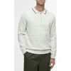 Barbour Fenhill Wool Blend Long Sleeve Polo In White