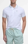 Barbour Ferrybridge Lightweight Tailored Fit Polo Shirt In White