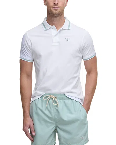 Barbour Ferrybridge Lightweight Tailored Fit Polo Shirt In White