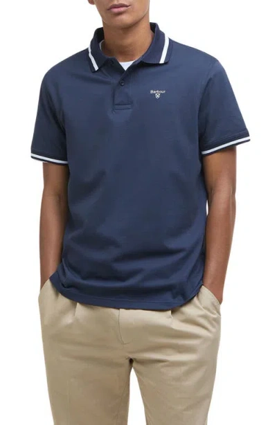 BARBOUR BARBOUR FERRYBRIDGE LIGHTWEIGHT TIPPED COTTON PIQUÉ POLO