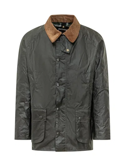 Barbour Festive Ashby Wax Jacket In Green