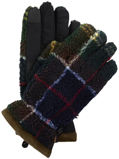 Barbour Field Fleece Gloves In Green