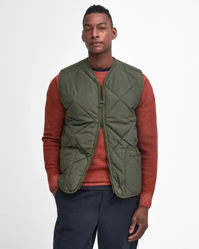 Barbour Field Mens Quilted Gilet In Green