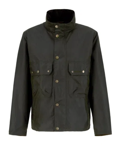 Barbour Field Snap-front Jacket In Blue