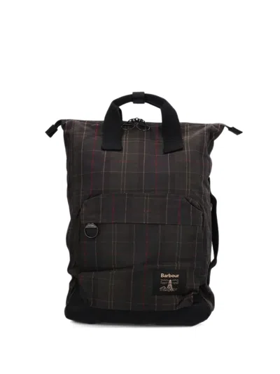 Barbour Field Tartan Backpack In Black