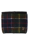 Barbour Field Fleece Tartan Snood In Multi