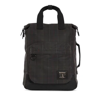 Barbour Field Tartan Waxed Cotton Backpack In Multi