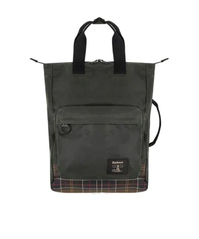 Barbour Field Wax Backpack In Grey