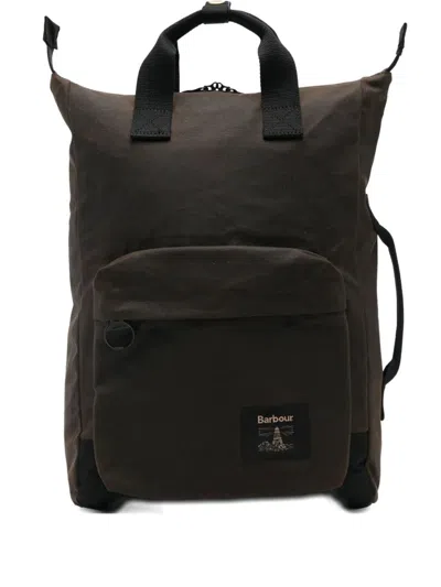 Barbour "field Wax" Backpack In Brown