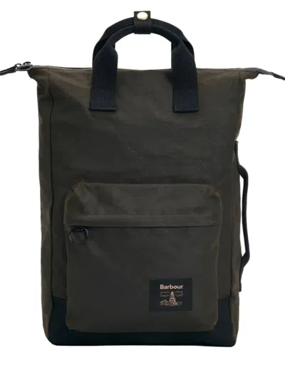 Barbour Field Wax Backpack In Green