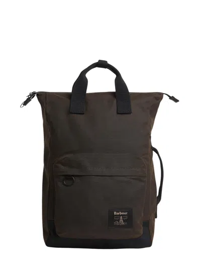 Barbour Field Wax Backpack In Green