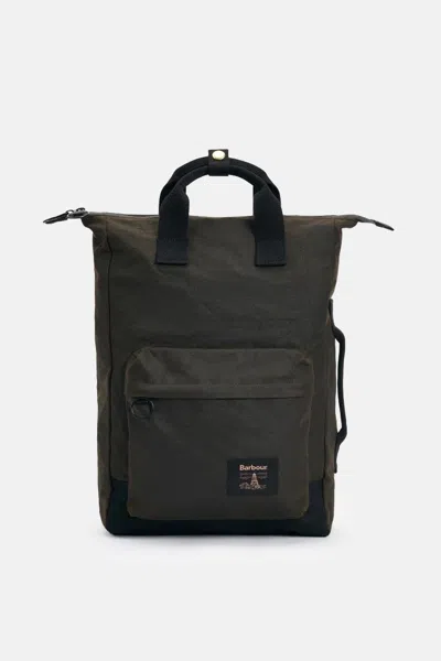 Barbour Field Wax Backpack In Red
