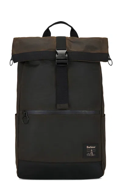 BARBOUR FIELD WAX FOLD OVER BACKPACK