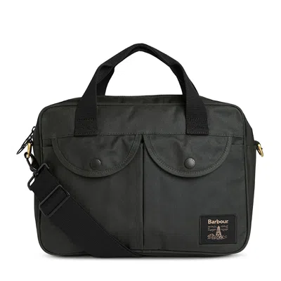 Barbour Field Wax Laptop Crossbody In Black