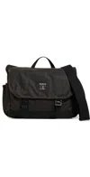 Barbour Field Wax Messenger Bag Olive In Green